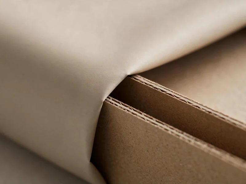 Premium soft-touch matte laminated outer sleeve and rigid tray wall close-up