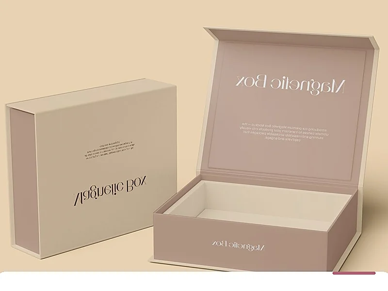 Luxury unboxing with high-end fragrances and fine watches packed in magnetic box